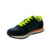 SUN68 SNEAKER BOYS TOM FLUO TEEN IN SUEDE E NYLON NAVY BLUE