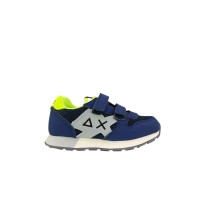 SUN68 SNEAKER BOYS JAKI 2.0 FLUO BABY IN PU E TELA NAVY BLUE