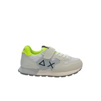 SUN68 SNEAKER BOYS JAKI 2.0 FLUO KID IN SUEDE E TELA WHITE