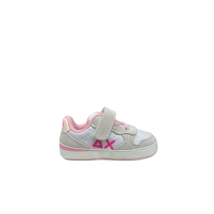 SUN68 SNEAKER GIRLS ALLY SOLID NYLON NEW BORN WHITE 