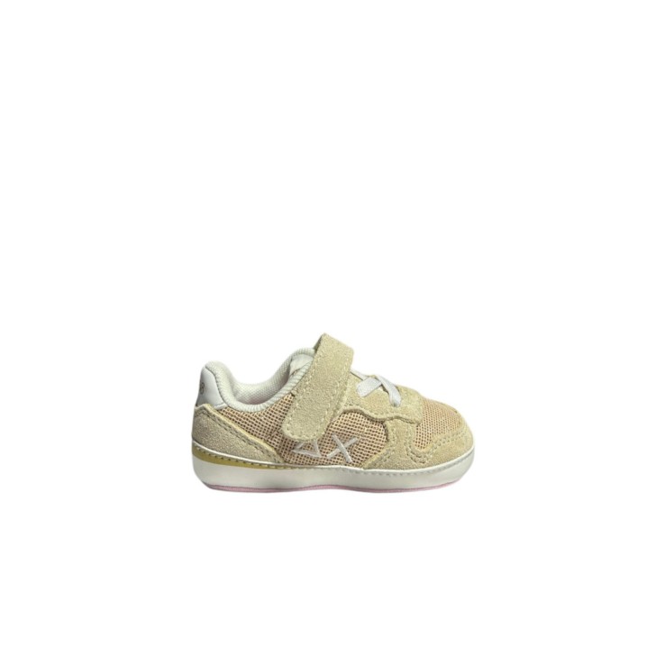 SUN68 SNEAKER GIRLS ALLY GLITTER TEXTILE NEW BORN ORO 