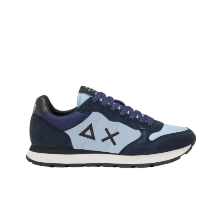 SUN68 TOM SNEAKER NAVY BLUE E SKY BLUE IN MIX DI MATERALI	