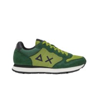 SUN68 TOM SNEAKER GREEN IN MIX DI MATERALI 