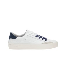 SUN68 STREET SNEAKER IN LEATHER WHITE E NAVY BLUE