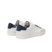 SUN68 STREET SNEAKER IN LEATHER WHITE E NAVY BLUE