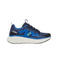 SUN68 JUPITER SPORTY SNEAKER IN PU E TEXTILE BLUE E BLUETTE