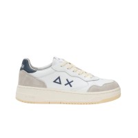 SUN68 BIG BASKET SNEAKER IN LEATHER E SUEDE WHITE