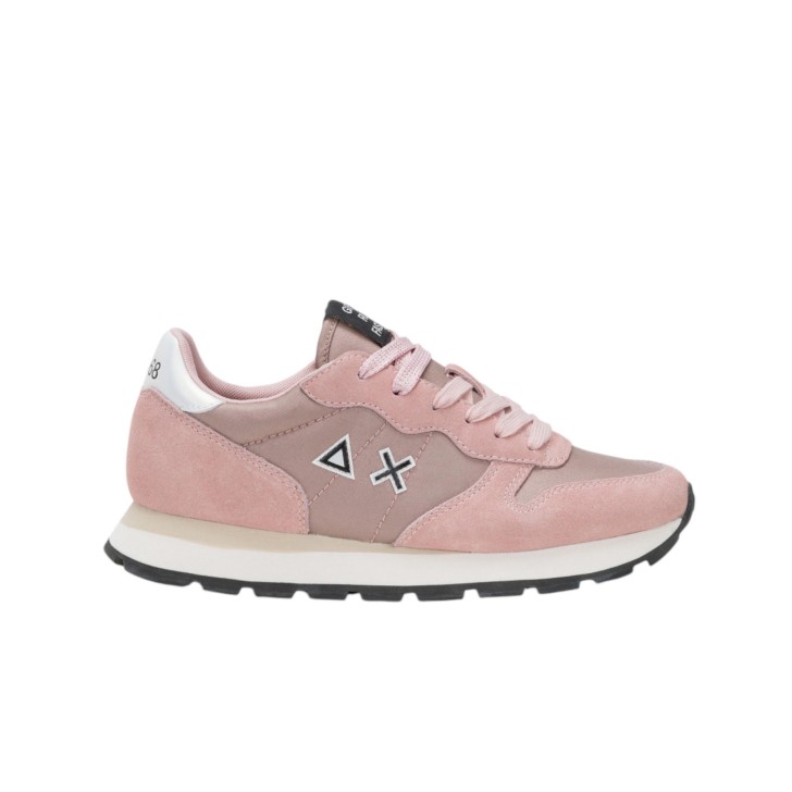 SUN68 ALLY BRIGHT SNEAKER IN NYLON E SUEDE PINK