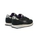 SUN68 STARGIRL GLITTER LOGO SNEAKER IN NYLON E SUEDE BLACK