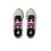 SUN68 STARGIRL GLITTER LOGO SNEAKER IN NYLON E SUEDE CREAM E GREY