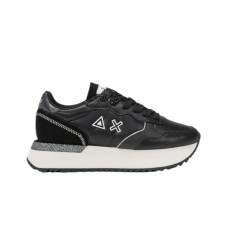 SUN68 BIG ALLY PU SNEAKER IN LEATHER TOTAL BLACK 