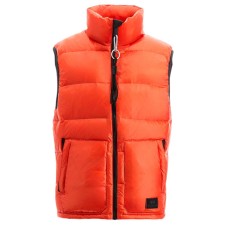 LA MARTINA GILET ARANCIO DA UOMO CON LOGO NELLA PARTE ANTERIORE  