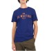 LA MARTINA T-SHIRT BLU CON LOGO LETTERING ARANCIO DA UOMO 