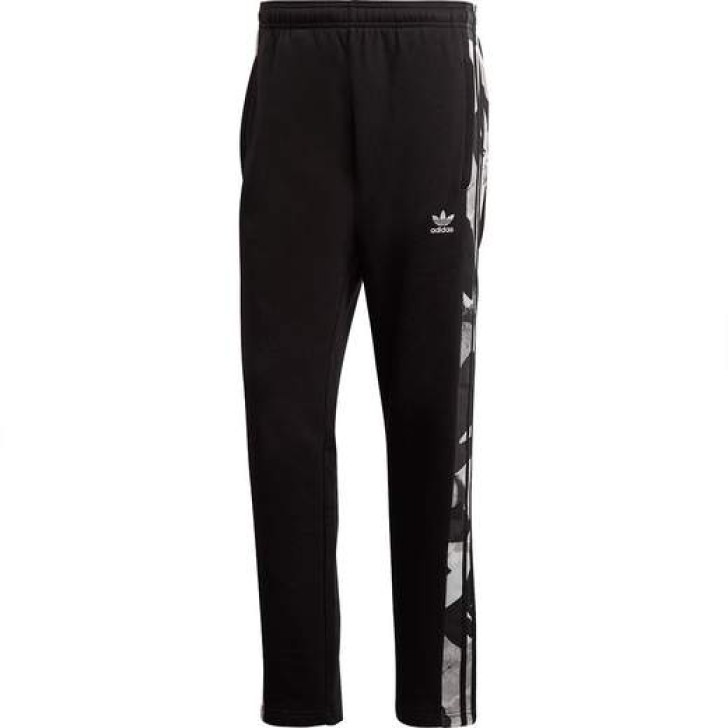 Adidas Originals Pantalone sportivo nero da uomo con bande laterali camouflage