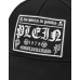Philipp Plein Cappello nero da uomo con logo bianco ricamato Limited Edition 