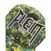 Philipp Plein Cappello nero con stampa All Over e logo  PLEIN ricamato nella parte anteriore