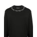 Versace Jeans Couture Felpa da Uomo nera, logo lettering a contrasto di colore bianco