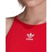 Adidas Originals Vestito rosso in cotone con logo lettering