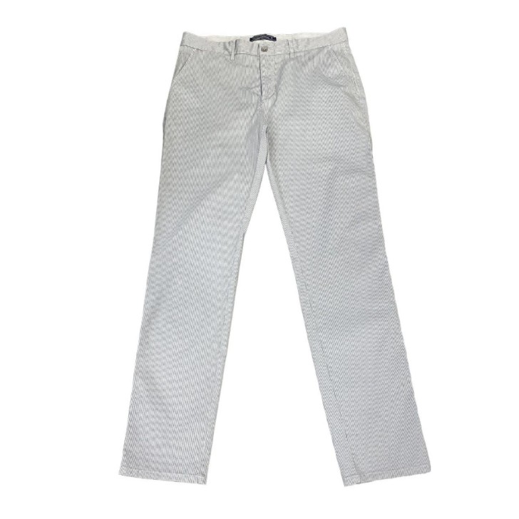 Harmont&Blaine Pantalone bianco in cotone a righe