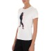 Emporio Armani T-shirt Bianca a manica corta da Donna con stampa multicolore