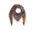 Philipp plein foulard nero di seta con stampa all over multicolor