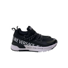 Versace Jeans Couture Sneakers Nera con linguetta e logo lettering