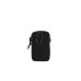 Emporio Armani Mini Tracolla nera  in nylon con tasca nella parte anteriore e logo lettering