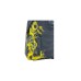 Plein Sport Zaino in nylon nero con stampa a contrasto giallo