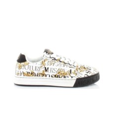 Versace Jeans Couture Sneakers Bianca con Stampa Logo Couture All Over