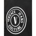 Versace Jeans Couture Felpa Nera con maxi logo stampato bianco 