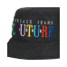 Versace Jeans Couture Cloche in Nylon Nera Unisex con logo ricamato Multicolore nella parte anteriore