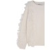 Silvian Heach maglione Bianco a coste con tulle