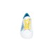 Moschino Sneakers bianca in pelle con maxi logo stampato lettering blu