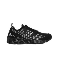 EA7 Emporio Armani Sneakers da uomo nera con logo laterale 