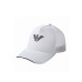 Emporio Armani Cappello Bianco BASEBALL HAT logo Aquila