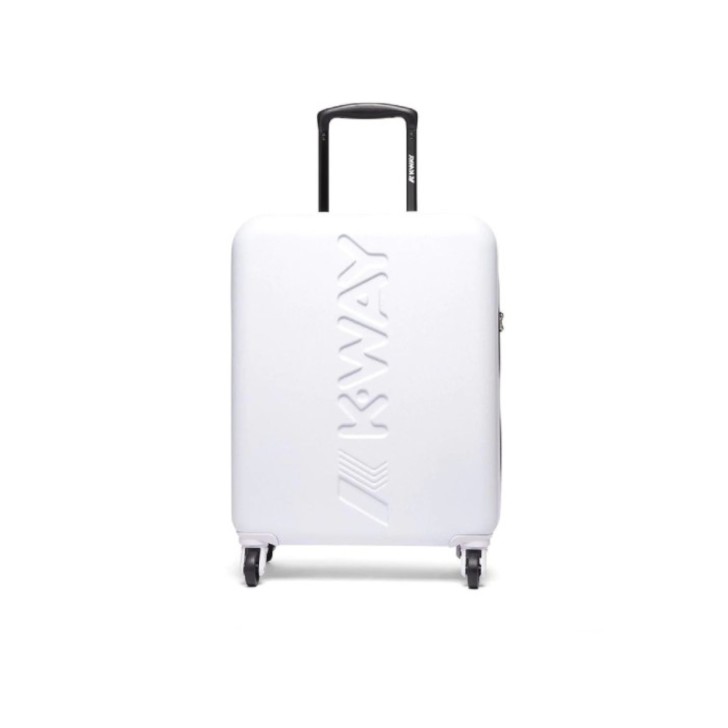 K-Way Trolley K-Air Cabin rigido Bianco Unisex Maxi logo K-WAY nella parte anteriore
