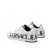 Versace Jeans Couture Sneakers in pelle Bianca da Uomo con logo a contrasto nero