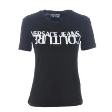 Versace Jeans Couture T-shirt da Donna Nera con logo 