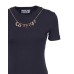Versace Jeans Couture T-shirt da Donna Nera con catenina 