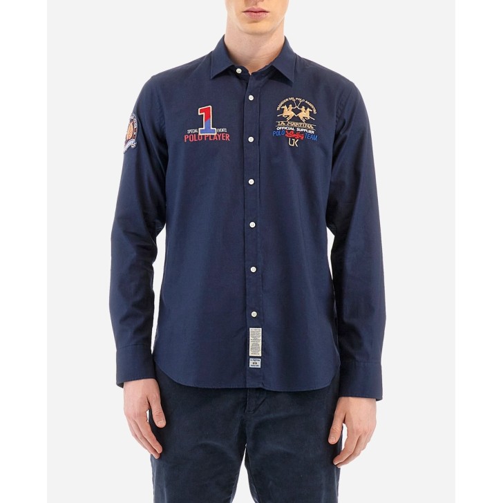 LA MARTINA MAN SHIRT L/S OXFORD Navy                