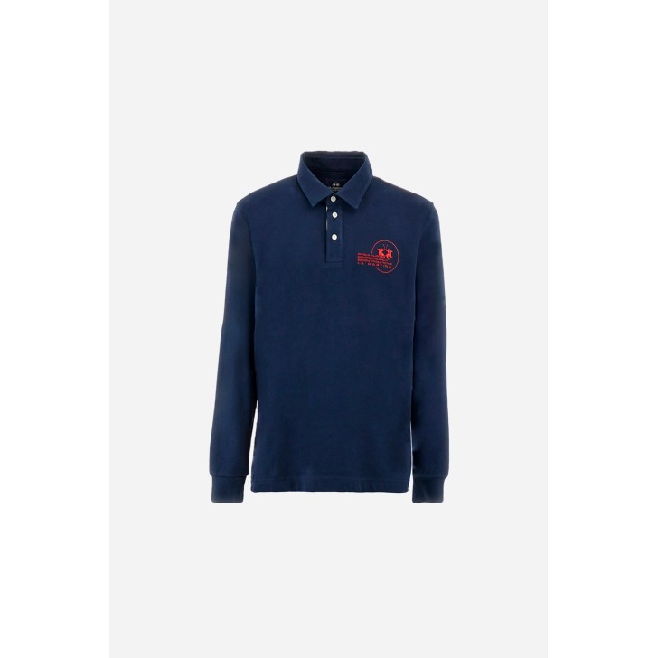 LA MARTINA MAN POLO L/S HEAVY JERSEY Navy                