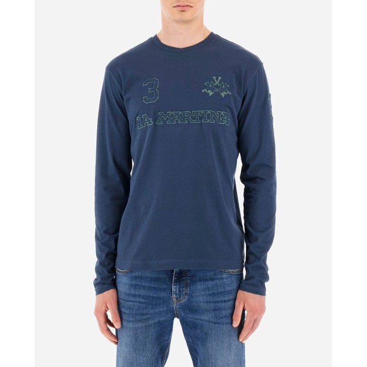 LA MARTINA MAN T-SHIRT L/S JERSEY Navy                