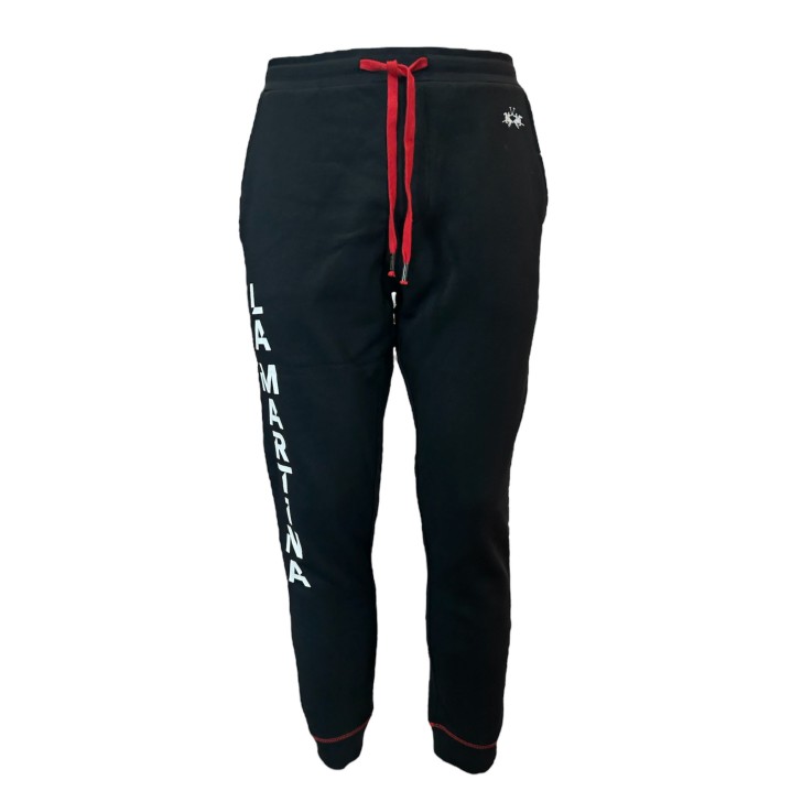 LA MARTINA MAN JOGGERS BRUSHED FLEECE Black               