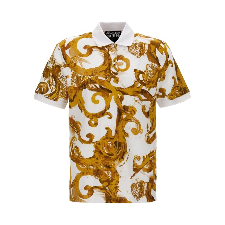 VERSACE JEANS COUTURE POLO WHITE/GOLD