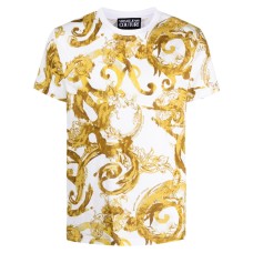 VERSACE JEANS COUTURE T-SHIRT WHITE/GOLD