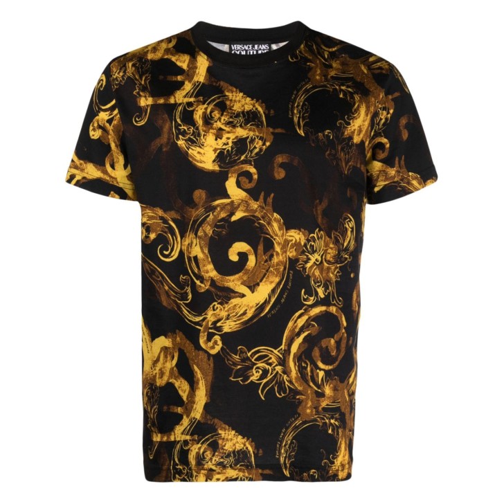 VERSACE JEANS COUTURE T-SHIRT BLACK/GOLD