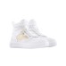 Emporio Armani Sneakers bianca in pelle con logo aquila laminata ai lati