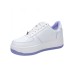 Windsor Smith Sneakers da donna in pelle bianca con inserti viola 