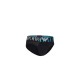 Emporio Armani Slip nero in cotone con vita elastica e logo lettering