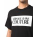 Versace Jeans Couture T-shirt Nera da Uomo con logo nella parte anteriore